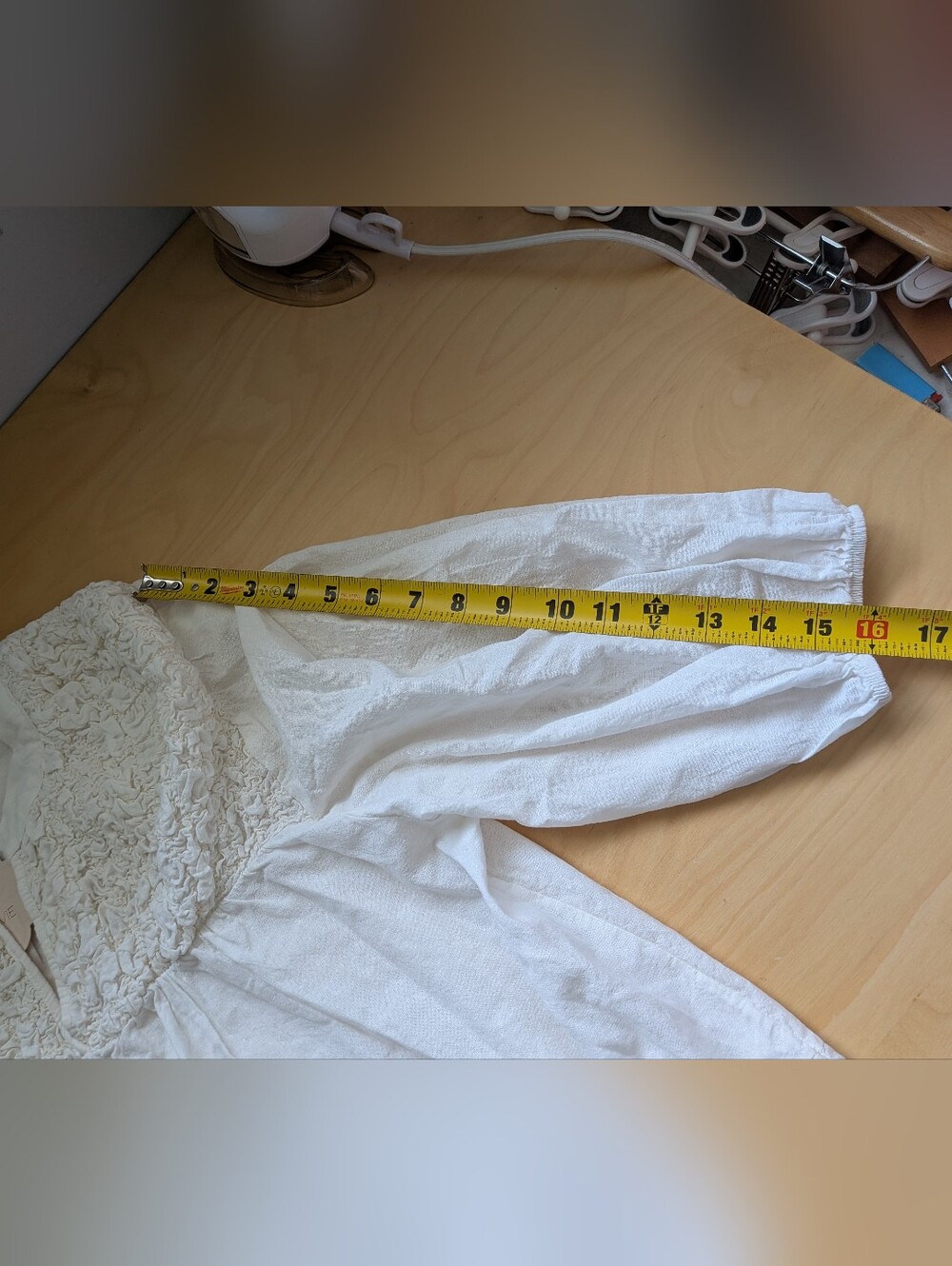 NWT ! BELLAVIE Mini White Dress Made In Italy One Size (Fit L-XL) Puffy Sleeves - Picture 9 of 11